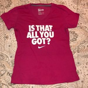 Nike Dri-Fit Short Sleeve V-Neck Workout Top